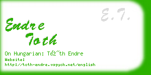 endre toth business card